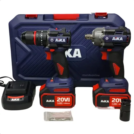 Kit Chave De Impacto W500a + Parafusadeira 13a Aika Mz