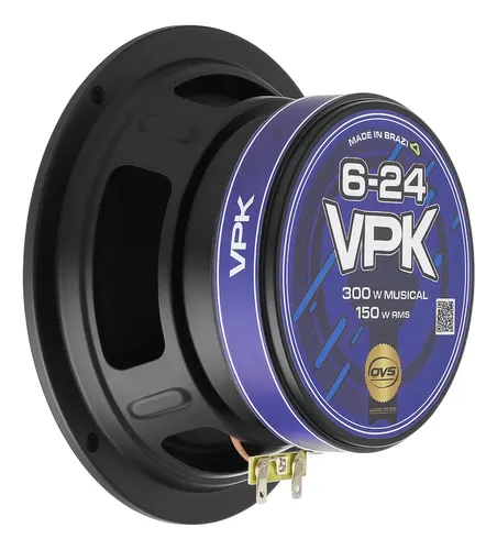 Par Alto Falante Porta Qvs 6 Pol 300w Rms Triaxial Vpk 6-24