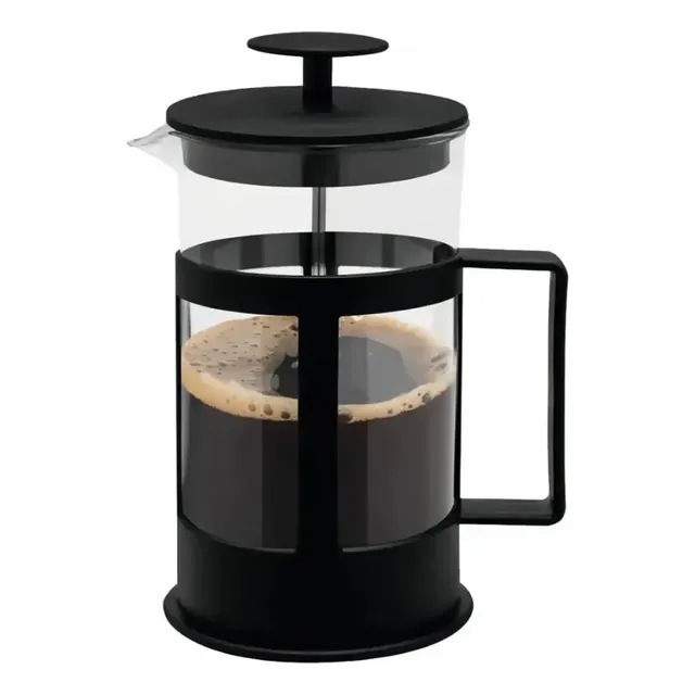 Cafeteira Prensa Francesa Café Grande Pequena 600 E 350ml Preta 350ml