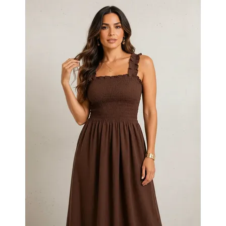 Vestido Longo Feminino Evangelico Dia A Dia Casual Duna Top