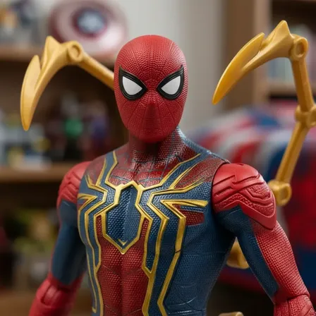 Boneco Homem Aranha Com Garras Luz Súbita Articulado