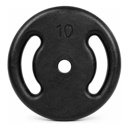 Anilha Vazada 10kg Pintado Academia Musculação (unidade) Preto