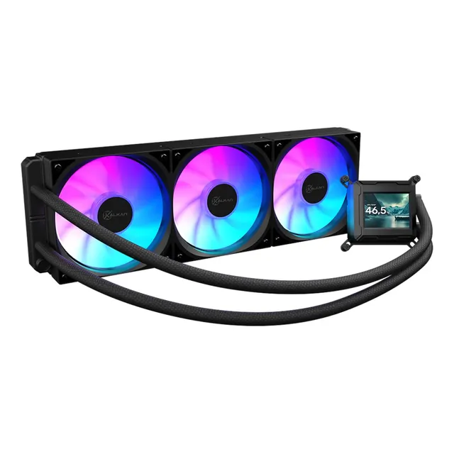 Water Cooler Kalkan Aura Com Tela Lcd 360mm Argb Intel Amd