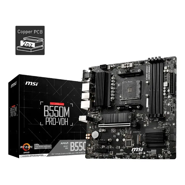 Placa Mae Msi B550m A-pro Ddr4 Socket Am4 M-atx Vga Dport Preto