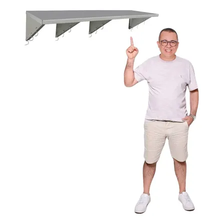 Prateleira Aço Inox Medida 120 X 40cm Com 2 Mãos Francesas