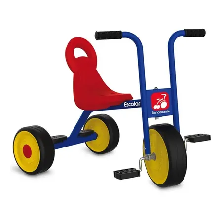 Triciclo Escolar +3 Anos Suporta 80kg - Bandeirante