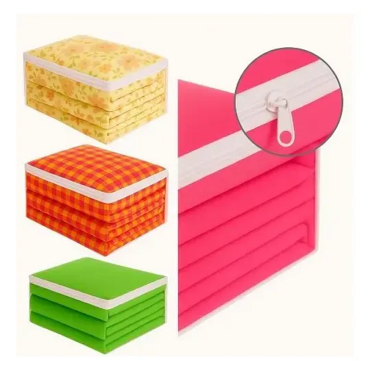 Kit 10 Saco Organizador Closet Edredon Cobertor C/ Ziper 100% Pvc Transparente
