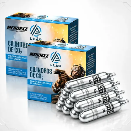 20x Capsulas Cilindro Co2 12g Refil Gás Airsoft Superior