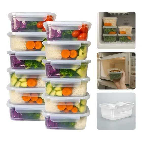 Kit 12 Potes Marmita 750 Ml Reutilizável Freezer Microondas