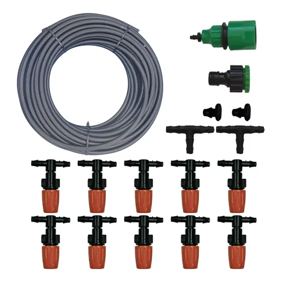 Kit Irrigação Por Nebulização Nevoa 10 Bicos Ajustável