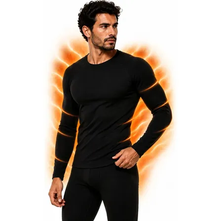 Conjunto Segunda Pele Térmica Flanelado Frio Intenso Preto Masculino Preto Único