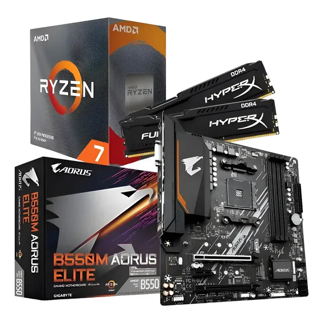 Kit Upgrade Ryzen 7 5700g + Gigabyte B550m Aorus Elite