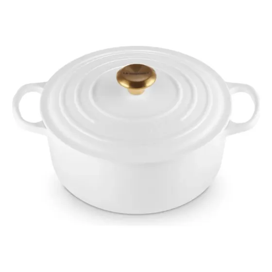Panela Le Creuset Redonda 28cm Ferro Branco