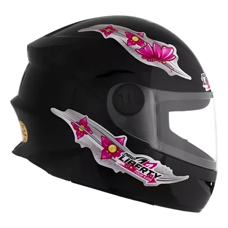 Capacete Moto Infantil Protork Liberty4 Kids Girls 54 Menina