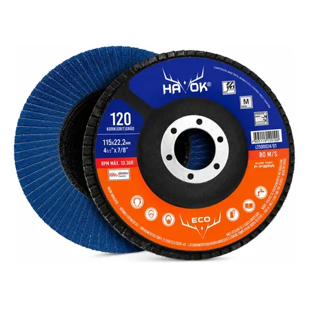 Disco Flap Fibra 115mm Zirconio 10 Unids - Escolha Os Grãos