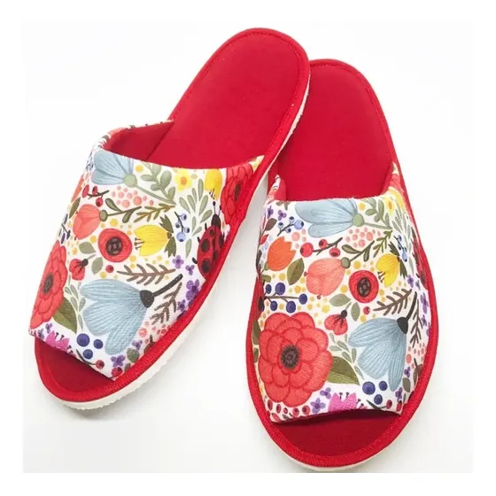 1 Par Chinelos Pantufa Estampada Aberta Home
