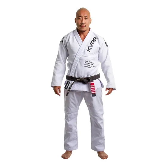 Kimono Kvra Jiu Jitsu Masculino Adulto Branco