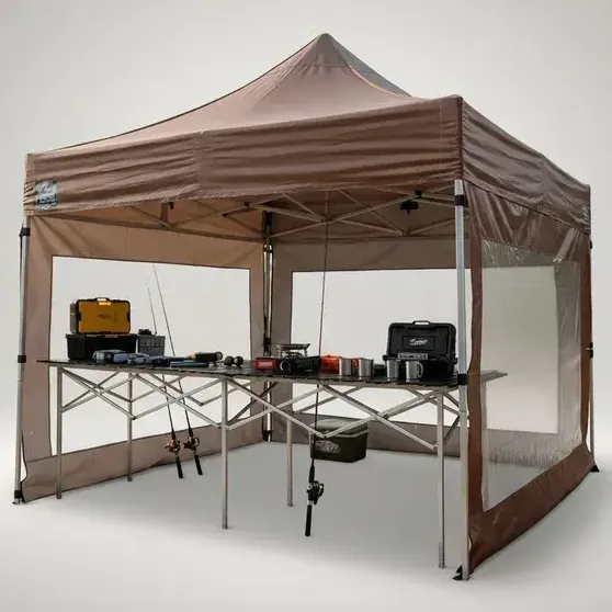 Tenda 3x3 Sanfonada Pvc Balcao 3metros E 3 Laterais