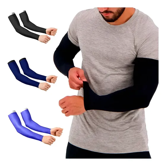 Kit 3 Pares Manguito Manga Protetor Braço Proteção Uv