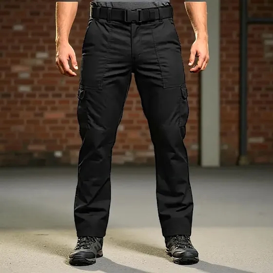 Calça Airsoft Masculina Combate Preta Tática Ripstop + Cinto