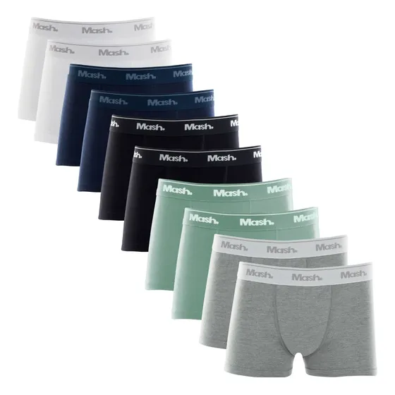 Kit 10 Cuecas Box Infantil Boxer Juvenil Mash Algodão