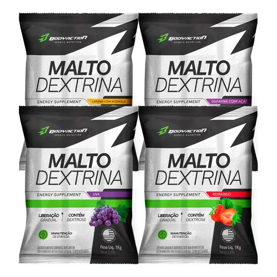 Kit 4x Maltodextrina - Bodyaction