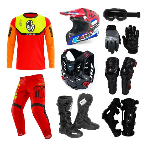 Kit Equipamento Roupa Trilha Motocross Asw Ims Completo 19