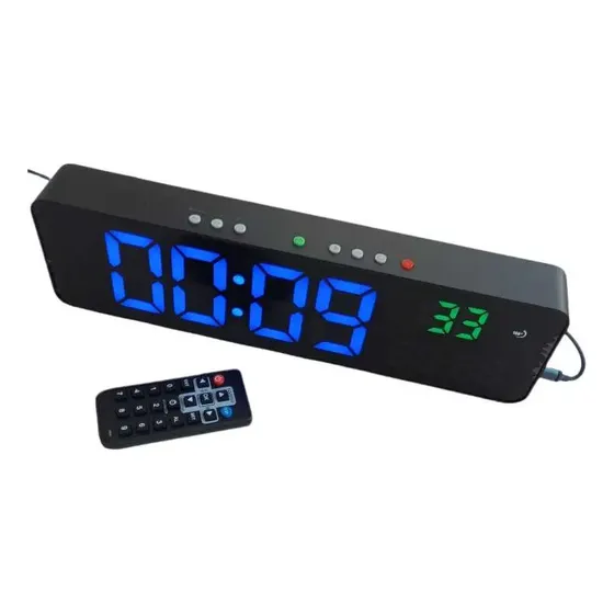 Cronometro Digital Led Relogio C/controle Parede