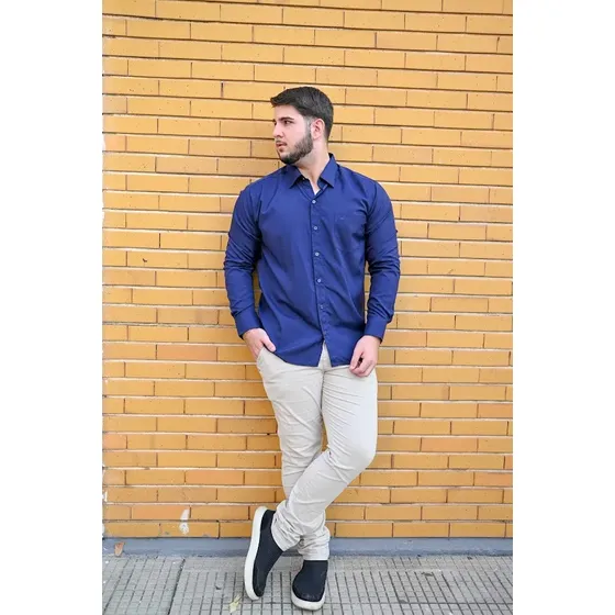 Camisa Social Microfibra Manga Longa - Não Amassa