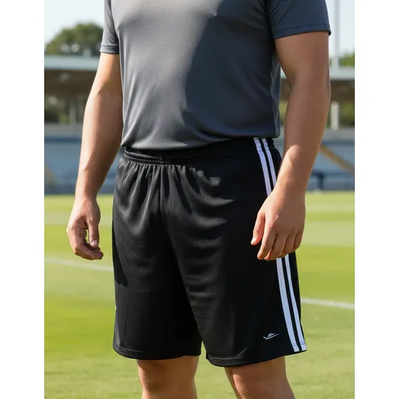 Shorts Masculino Futebol Plus Size Elite Tamanho Grande