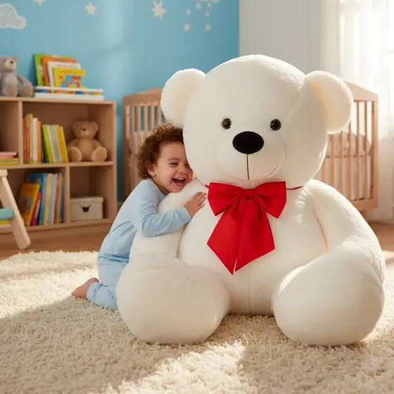 Urso Gigante Grande Pelúcia Teddy Bear 90cm - Nacional