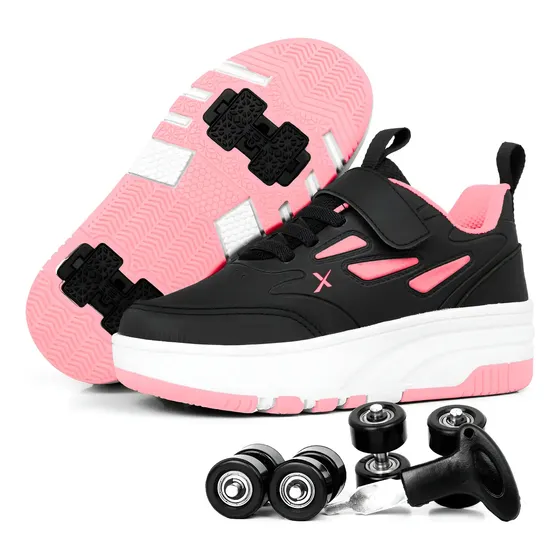 Tênis Infantil De Rodinha 2 Em 1 Com Velcro