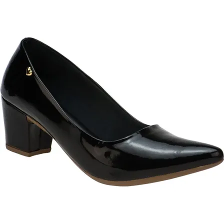 Sapato Scarpin Confort Salto Baixo Grosso Promoção | S02.scp