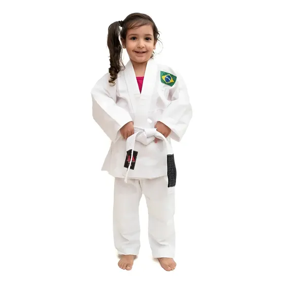 Kimono Reforçado Infantil- Judô/jiu-jitsu Com Faixa!!!