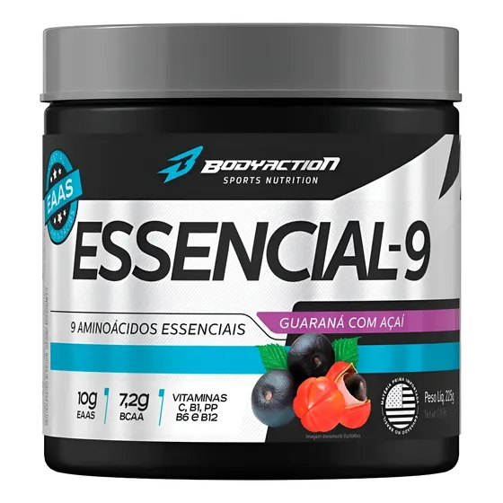 Eaa-9 Powder Aminoácidos Essenciais 255g - Bodyaction Oferta