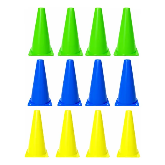 12x Mini Cone Sinalização Esportivo 23cm Agilidade Treino
