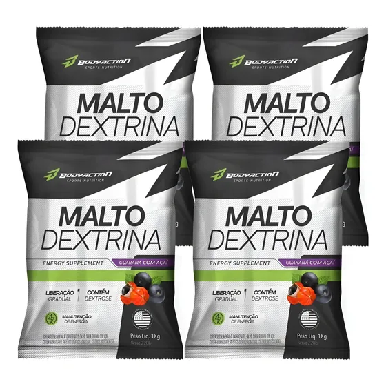 Combo 4x Malto Dextrin 1kg - Bodyaction Atacado