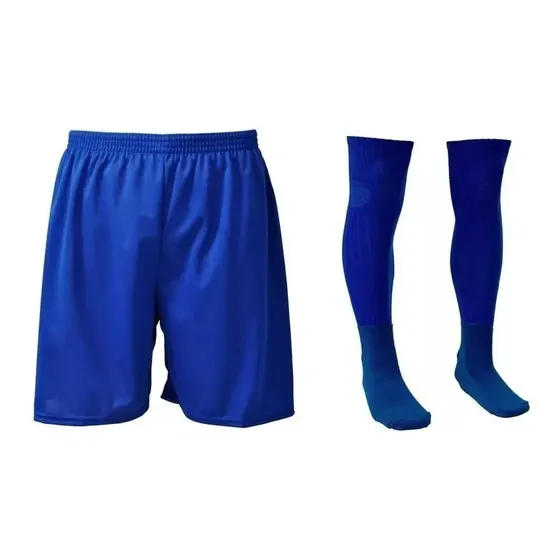 Kit 10 Calções Fut Com Forro + 10 Pares Meião Profissional