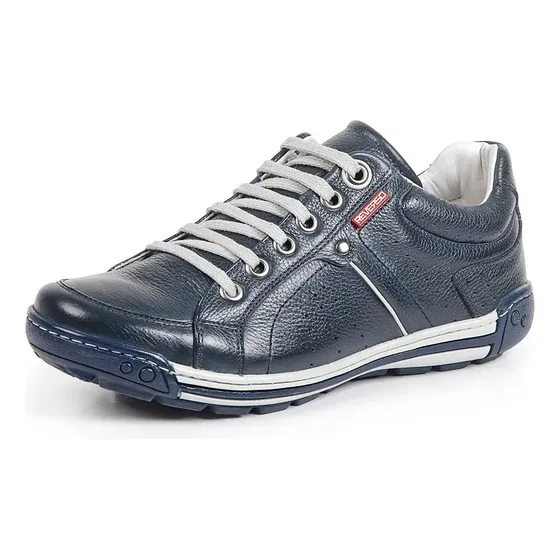 Sapatênis Tênis Casual Couro Palmilha Gel Conforto 3019 Rv
