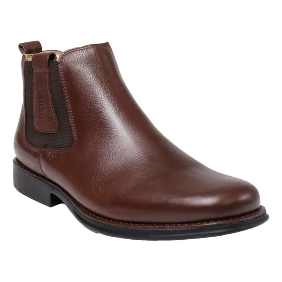 Botina Social Anatomica Confort Gel 100% Couro Legitimo