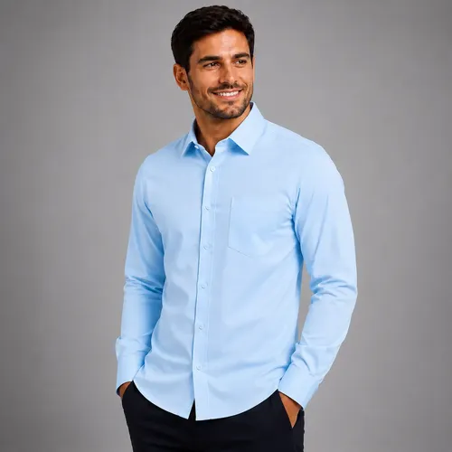 Camisa Social Masculina Manga Longa - 100% Microfibra