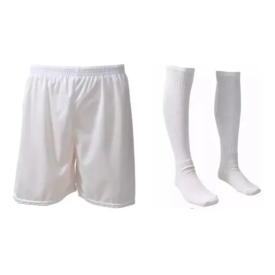 Kit 10 Calções Futebol Infantil+ 10 Pares Meião Futebol Inf.