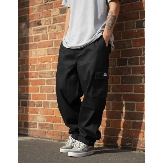 Calça Masculina Plus Size Jeans Cargo Cós Elástico Grande