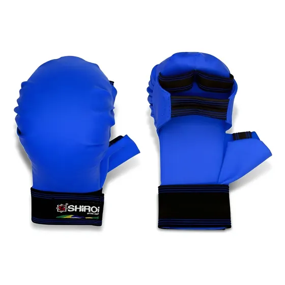 Luva Karate Oficial Azul Ou Vermelha Shiroi Homologada Cbk