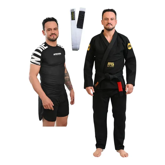 Kimono Jiu Jitsu In The Guard + 1 Rash + 1 Faixa