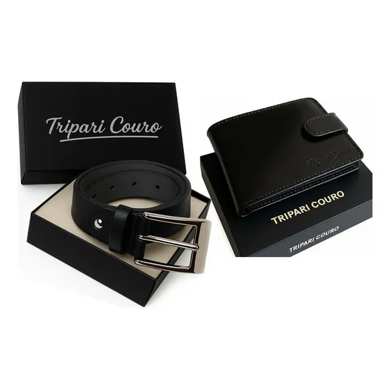 Carteira De Couro Masculina + Cinto Couro Legítimo Oferta