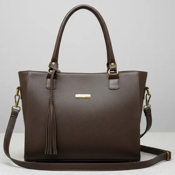 Bolsa Feminina Couro Legitimo Alça Mão E Transversal