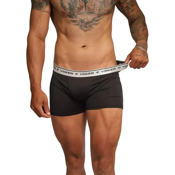 Kit 10 Cuecas Boxer Elástico Bordado Original - Polo Voker