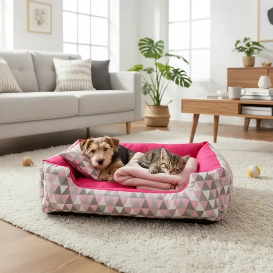 Cama Cachorro 60x60 Lavavel Kit 3 Pçs Cama Manta E Almofada