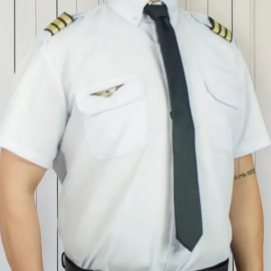 Camisa Piloto Microfibra Manga Curta
